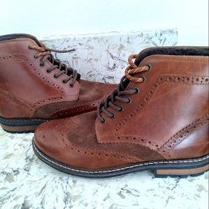 Crevo Brown Wingtip Boots NWT
